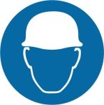 sign keywords :  area blue building chainsaw clothes clothing construction hard hardhat hat hats head height helmet maintance mine must safety tools use white workplace